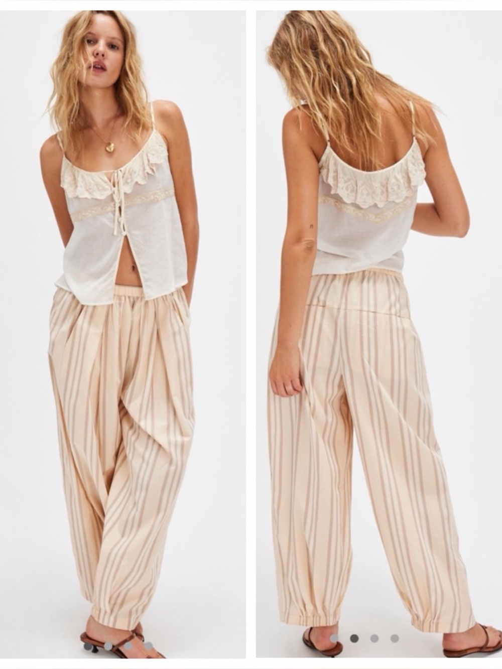 Free People To The Sky Striped Parachute Pants